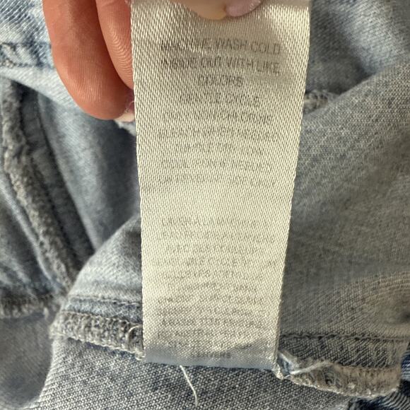 Democracy Women’s S Y2K Distressed Lightwash Denim Bomber Trucker Jacket 90s - Picture 5 of 9